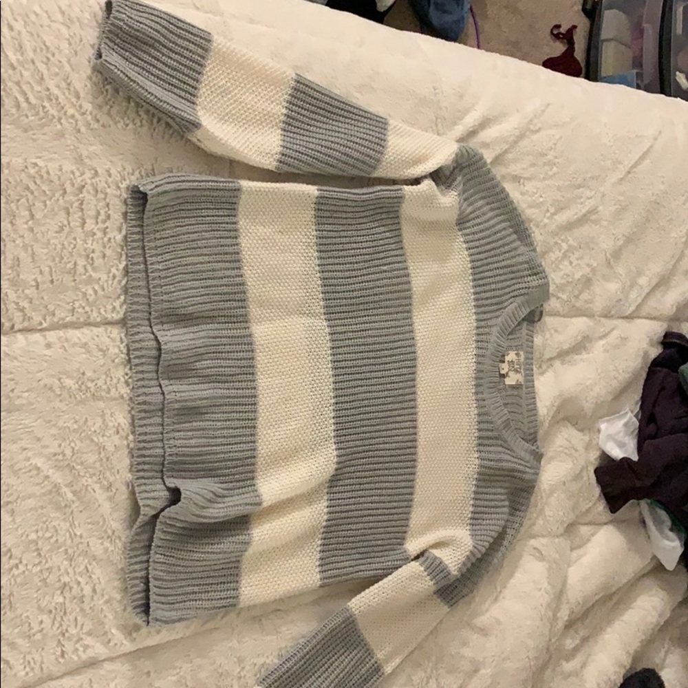 striped cropped sweater
